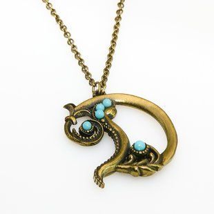 Кулон з латуні Michal Negrin у вигляді букви D з кристалами Swarovski 55450D фото