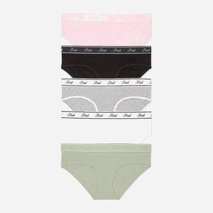 Набір жіночих бавовняних сліпів Victoria's Secret PINK (5 шт., розмір L, різнокольорові) 112273005 фото