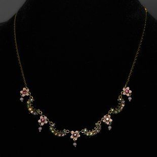 Вінтажне кольє від Michal Negrin "Квіткова Ніжність" з кристалами Swarovski 25120 фото