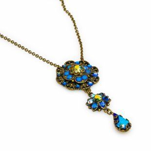 Кольє Michal Negrin "Сапфірова Гармонія" з синіми кристалами Swarovski 13130 фото