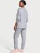 Піжама жіноча Victoria's Secret 100% Cotton Long Pajama Set, S, Сіра 20179 фото 2