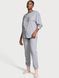 Піжама жіноча Victoria's Secret 100% Cotton Long Pajama Set, S, Сіра 20179 фото 1