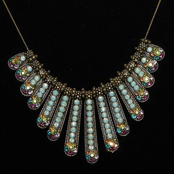 Колье Michal Negrin "Античная Фантазия" с голубыми кристаллами Swarovski 57430 2 фото