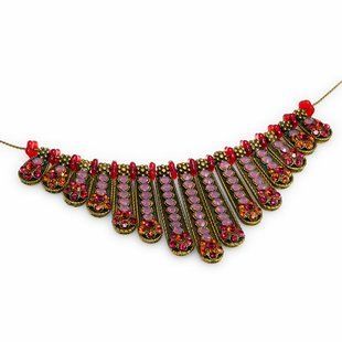 Кольє Michal Negrin "Антична Фантазія" з червоними кристалами Swarovski 57430 1 фото