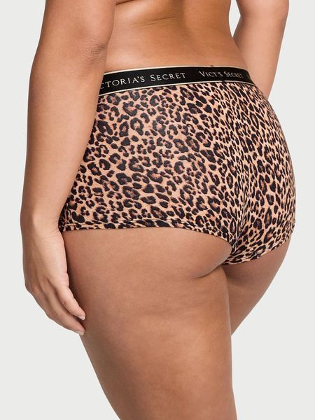Жіночі трусики Victoria&rsquo;s Secret Cotton Logo Boyshort Panty &ndash; Natural Leopard, розмір M 115811954 фото