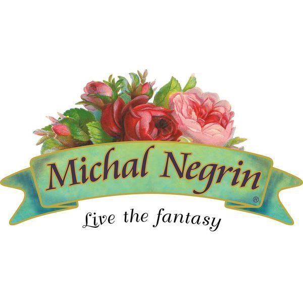 Серьги-подвески "Цветущая элегантность" Michal Negrin с лилово-голубыми кристаллами Swarovski 25341 фото