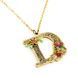 Ожерелье Michal Negrin в виде буквы "D" с покрытием 24-каратного золота с кристаллами Swarovski 21410D фото 1