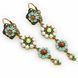 Сережки-підвіски "Evening Rosarium" від Michal Negrin з перлинно-блакитними кристалами Swarovski 29161 2 фото 1
