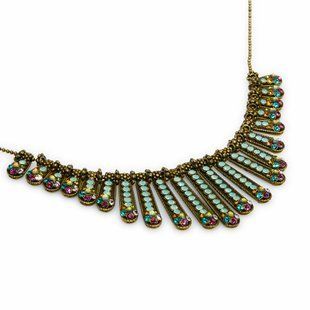 Кольє Michal Negrin "Антична Пишність" з блакитними кристалами Swarovski 57440 11 фото