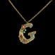 Ожерелье Michal Negrin в виде буквы "G" с покрытием 24-каратного золота с кристаллами Swarovski 21410G фото 2