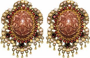 Винтажные серьги-клипсы &laquo;Ренессанс Роз&raquo; от Michal Negrin с кристаллами Swarovski 28423 фото