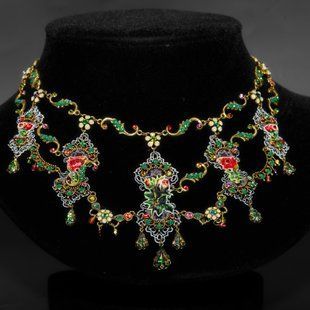 Намисто "Літня фантазія" від Michal Negrin з кристалами та намистинами Swarovski 30670 фото