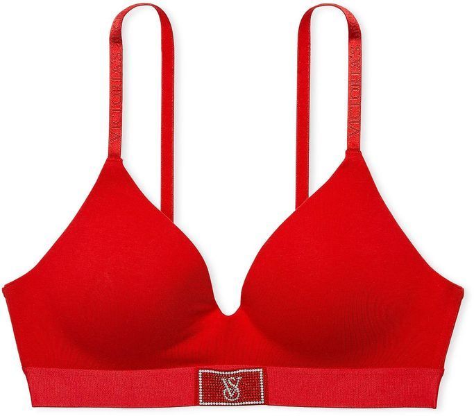 Бюстгальтер Victoria's Secret The T-Shirt Shine Patch Wireless Bra Lipstick (36C) 114904574 фото