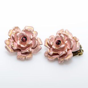 Серьги-клипсы "Нежность Розы" с кристаллом Swarovski от Michal Negrin 18213 фото
