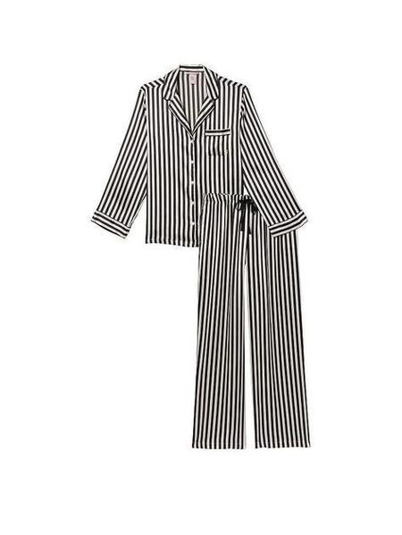 Сатинова піжама Victoria's Secret Satin Long Pajama Set - розмір M 20179 фото