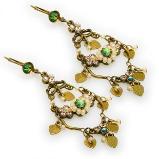 Елегантні Сережки Michal Negrin з підвісками, прикрашені кристалами Swarovski перлового кольору 21651 6 фото