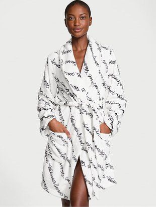 Женский плюшевый халат Victoria&rsquo;s Secret Cozy Plush Short Robe XS/S 112977459 фото