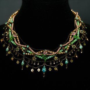 Намисто від Michal Negrin "Вишукана Флора" з кристалами та намистинами Swarovski 40730 фото