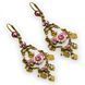 Элегантные Серьги Michal Negrin с подвесками, украшенные кристаллами Swarovski розового цвета 21651 5 фото 1