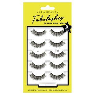 Багаторазові накладні вії короткі KA5202 Fabulashes 3D Faux Mink від Kara Beauty (5 пар) 26057 фото