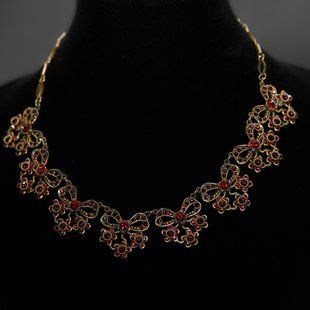 Кольє від Michal Negrin "Вікторіанський Світанок" з червоними кристалами Swarovski 56880 3 фото