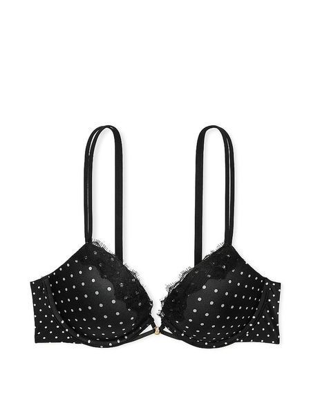 Комплект женского белья Victoria's Secret Very Sexy Black Dot (лиф 36D + трусики-стринги M) 114904405 фото