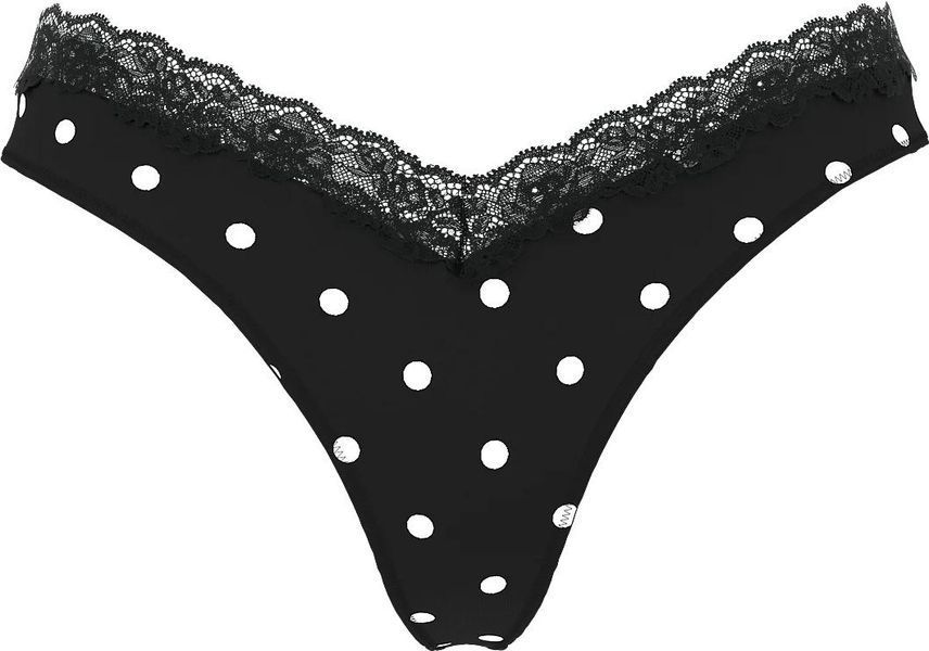Комплект женского белья Victoria's Secret Very Sexy Black Dot (лиф 36D + трусики-стринги M) 114904405 фото