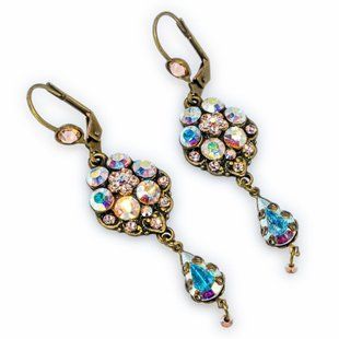 Сережки-підвіски Michal Negrin "Сяйво розкоші" з кристалами Swarovski 00112038079 фото