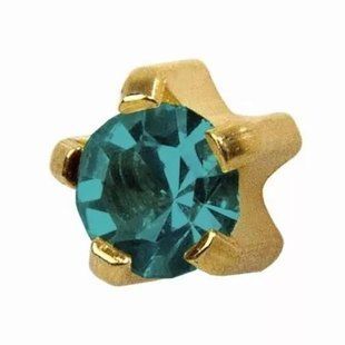 Стерильные серьги-иглы Studex для прокола ушей пистолетом M-112 Blue Zircon 2 мм (пара) M-112 фото