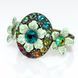 Каблучка Michal Negrin 'М'ятна квітка' з кристалами Swarovski та емальованими елементами, ручна робота 22180 фото 1