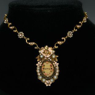 Кольє від Michal Negrin "Спадщина" з кристалами та перлинами Swarovski 50750 фото