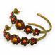 Michal Negrin серьги-кольца с цветами и янтарными кристаллами Swarovski 27962 фото 1
