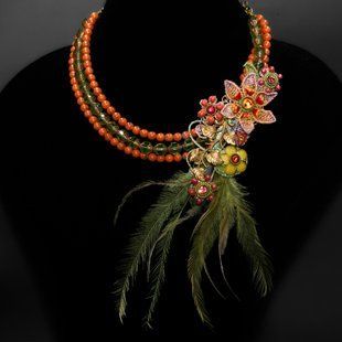 Намисто від Michal Negrin "Екзотична Флора" з кристалами та намистинами Swarovski 52740 фото