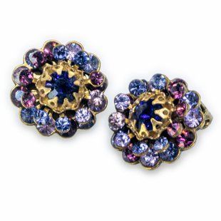 Клипсы Michal Negrin "Королевский блеск" с кристаллами Swarovski 23283 фото