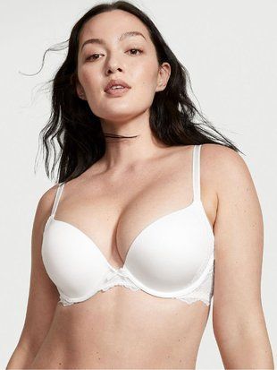 Бюстгальтер з кісточками Victoria's Secret Dream Angels Lace Wing Push-Up (Creamy White, 32B/C70) 97975273 фото