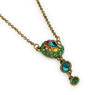 Кольє Michal Negrin "Мальовничі Відблиски" зі смарагдовими кристалами Swarovski 57830 фото