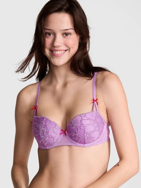 Комплект женского белья Victoria's Secret PINK Wink Grape Taffy (лиф 36C + трусики Cheeky M) 114535161 фото