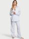 Пижамный комплект женский Victoria's Secret Modal-Cotton Striped Long Pajama Set M/M (Blue Crescent Stripe) 20179 фото 1