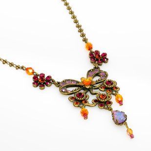 Кольє Michal Negrin "Кришталевий Букет" з бузковими кристалами та намистинами Swarovski 56900 44 фото