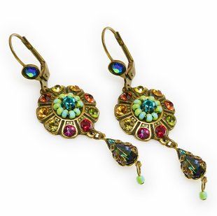 Вікторіанські сережки-підвіски "'Vintage Drops" від Michal Negrin з кристалами Swarovski 22281 фото
