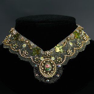 Мереживне намисто від Michal Negrin "Перлина Версаля" з кристалами та намистинами Swarovski 40720 фото