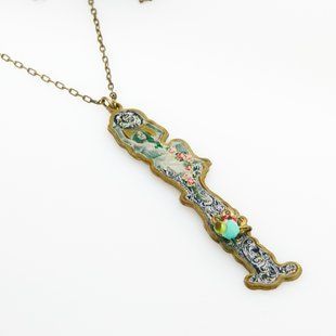 Кулон з латуні Michal Negrin у вигляді літери "i" з кристалами Swarovski 13510i фото