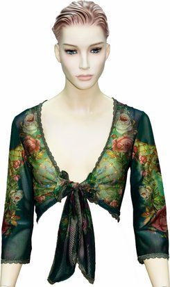 Блуза женская "Королівський шарм" Michal Negrin с кристаллами Swarovski, бисером и цветочным принтом, ручная работа (р-L) 91487551 фото