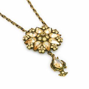 Кольє Michal Negrin "Золоте Сяйво" з кристалами Swarovski 58840 фото