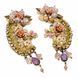 Серьги-клипсы "Цветочная феерия" с акриловыми розами и кристаллами Swarovski от Michal Negrin 120343 фото 2