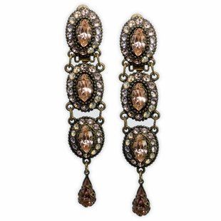 Серьги-клипсы "Винтажное великолепие" от Michal Negrin с кристаллами Swarovski 03036 фото