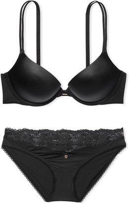 Комплект женского белья Victoria's Secret Very Sexy Black (лиф 38DD + бикини Lace Waist XL) 114012712 фото
