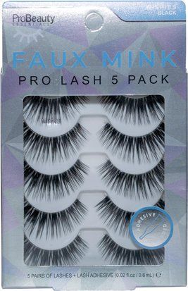 Набір Накладних Вій ProBeauty Essentials Faux Mink Wispies Black - набір із 5 пар вій + клей 27070 фото
