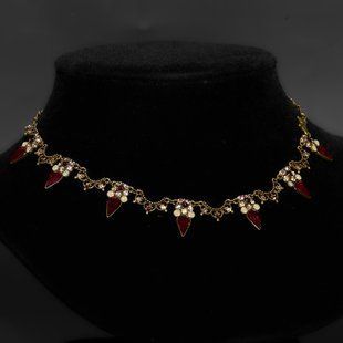 Кольє Michal Negrin "Кармінова Чарівність" з кристалами Swarovski 08776 фото