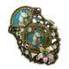 Каблучка "Голуби кохання" від Michal Negrin з емаллю та кристалами Swarovski 51570 фото 1